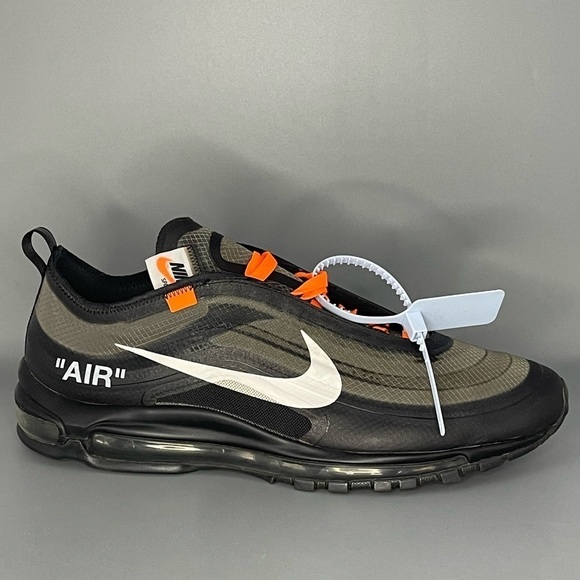 Off-White x Nike Air Max 97 Black / Orange - Zip Tie Size 13 AJ4585-001 OG Box - Picture 4 of 15